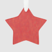 Minimale rode elegante moderne, schattige kerstste ornament (voorkant)