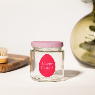 Minimale rode en roze eitjes Pasen Sticker