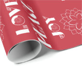 Minimale Rode en Witte Liefde, Vrede, Joy Cadeaupapier (Rol Hoek)