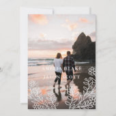 Minimale Rode Roos op uitnodiging voor een zwarte  (Achterkant)