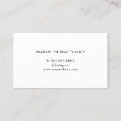 Minimale rode strepes White Beauty Hair Makeup Visitekaartje (Achterkant)