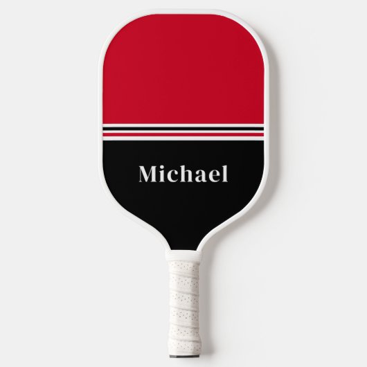 Minimale rode zwarte pickleball paddle (Voorkant)