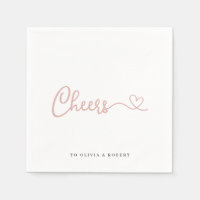 Minimale Roos Cheers Wedding Shower
