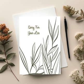 Minimale rouwkaart - Stille Riet Kaart