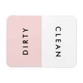 Minimale roze afwasmachine of Dirty Magnet Magneet (Horizontaal)