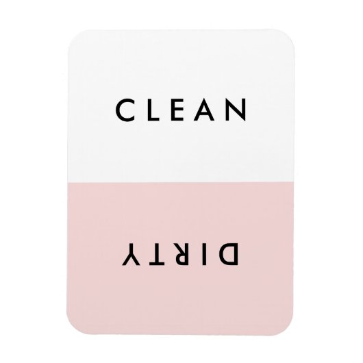 Minimale roze afwasmachine of Dirty Magnet Magneet (Verticaal)