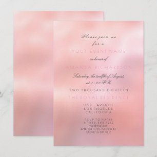 Minimale Roze Glitter Elegante Bruids Prinses Kaart