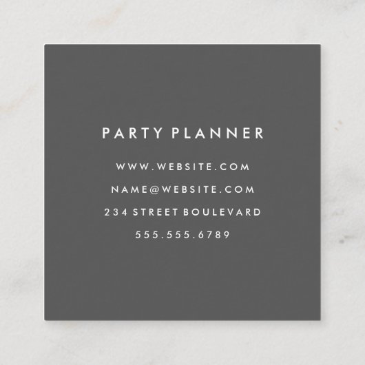 Minimale roze grunge vierkante visitekaartje (Achterkant)