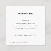 Minimale roze korting-kaart kortingskaartje (Achterkant)