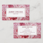 Minimale roze kristallijne geode visitekaartje (Voorkant / Achterkant)