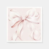 Minimale Roze Lint Papier Servet (Voorkant)