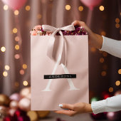 Minimale roze roze gepersonaliseerde naam groot cadeauzakje