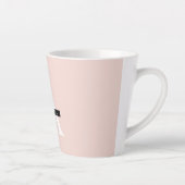 Minimale roze roze gepersonaliseerde naam latte mok (Rechts)