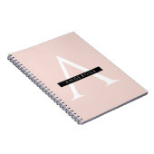 Minimale roze roze gepersonaliseerde naam notitieboek (Rechterzijde)