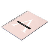 Minimale roze roze gepersonaliseerde naam notitieboek (Linkerzijde)