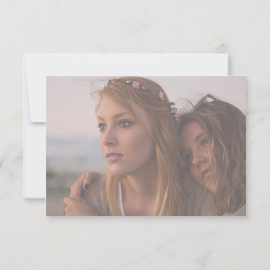 Minimale roze 'wil je mijn bruidsmeisje zijn' uitn kaart (Achterkant)