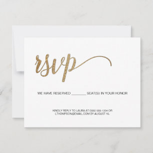 Minimale RSVP Gold Fillable Reserved Seats