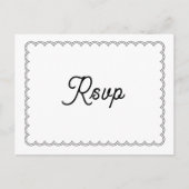 Minimale RSVP-herinneringskaart met scalloped Briefkaart (Voorkant)