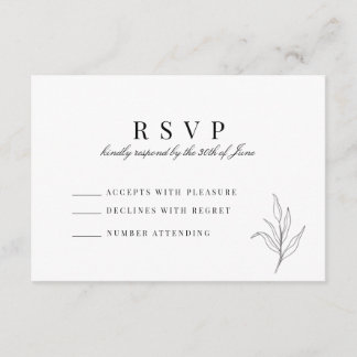 Minimale RSVP-kaart Informatiekaartje