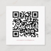 Minimale RSVP-Kaart met QR-code voor budgetscript Informatiekaartje (Achterkant)