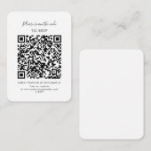 Minimale RSVP met QR-codescript Informatiekaartje (Voorkant / Achterkant)