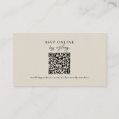 Minimale RSVP QR-code Informatiekaartje (Achterkant)