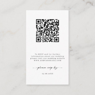 Minimale RSVP-streepjescodeset voor website Informatiekaartje