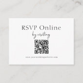 Minimale RSVP-streepjescodeset voor website Informatiekaartje (Voorkant)