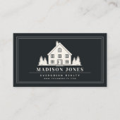 Minimale rustieke makelaar huis foto visitekaartje (Voorkant)
