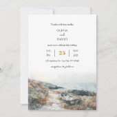 Minimale rustieke zeekant rotsachtige kust strand kaart (Voorkant)