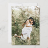 Minimale Rustige QR-codefoto voor script Save The Date (Achterkant)