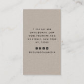 Minimale Rusty Kraft Voeg je eigen Qr-code toe Visitekaartje (Achterkant)