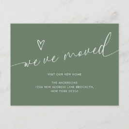 Minimale Sage Groene Hart Script We hebben verplaa Briefkaart