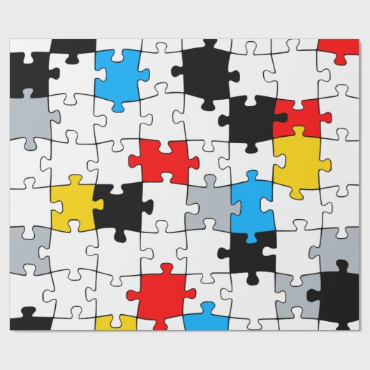 Minimale samenstelling Stijl Puzzle-kleur Cadeaupapier (Vlak)