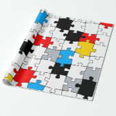 Minimale samenstelling Stijl Puzzle-kleur Cadeaupapier (Uitgerold)