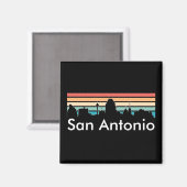 Minimale San Antonio Sunset Skyline Magneet (Voorkant / Achterkant)