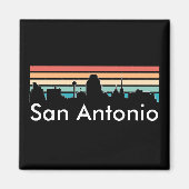 Minimale San Antonio Sunset Skyline Magneet (Voorkant)