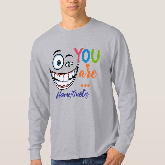 Minimale sarcastische quote t-shirt (Voorkant)