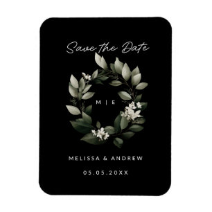 Minimale Save the Date Groene Krans Magneet