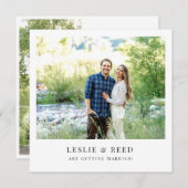 Minimale Save the Date Kaart (Voorkant / Achterkant)