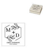 Minimale Save the Date Monogram Bruiloft  Rubberstempel (Gestempeld)