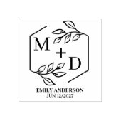 Minimale Save the Date Monogram Bruiloft  Rubberstempel (Afrduk)
