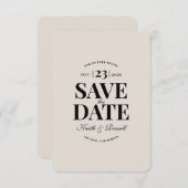 Minimale Save the Date Wedding Sand Kaart (Voorkant / Achterkant)