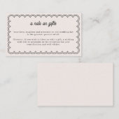 Minimale scalloped border note op cadeaukaart informatiekaartje (Voorkant / Achterkant)