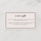 Minimale scalloped border note op cadeaukaart informatiekaartje (Voorkant)
