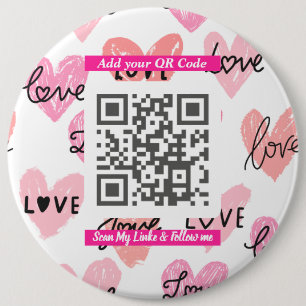 Minimale “Scan Me” QR-code, eenvoudig accessoire  Ronde Button 6,0 Cm
