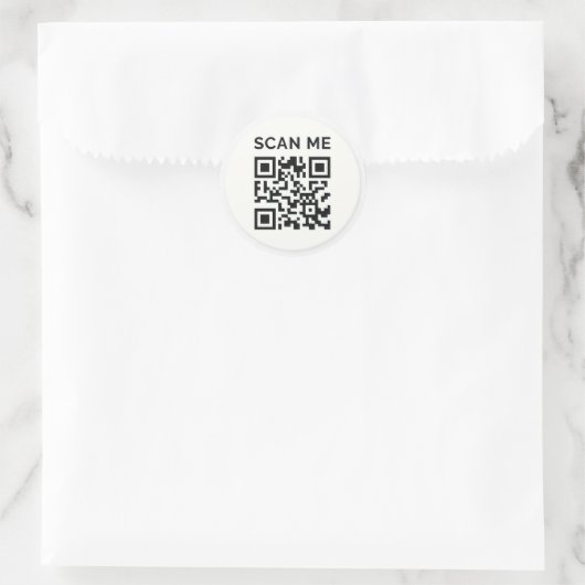 Minimale scan me QR-code sticker (Tas)
