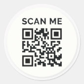 Minimale scan me QR-code sticker (Voorkant)