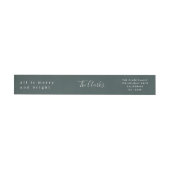 Minimale Scandinavische Forest Green Return-adres (Individueel)
