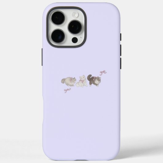 Minimale Schattigee Cats Sky Blue Telefoonhoes Case-Mate iPhone Case (Achterkant)